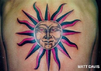 tatouage lune soleil 1003