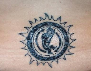 tatouage lune soleil 1006