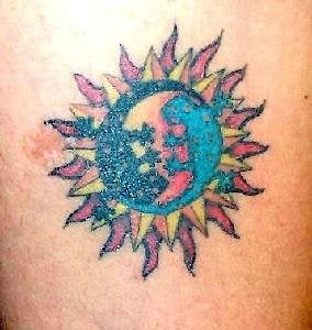 tatouage lune soleil 1008