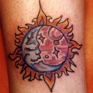tatouage lune soleil 1029