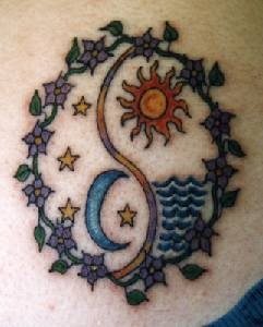 tatouage lune soleil 1039