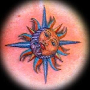 tatouage lune soleil 1042