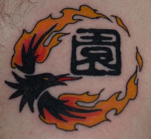 tatouage phoenix 1038
