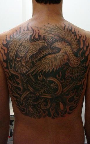 tatouage phoenix 1050