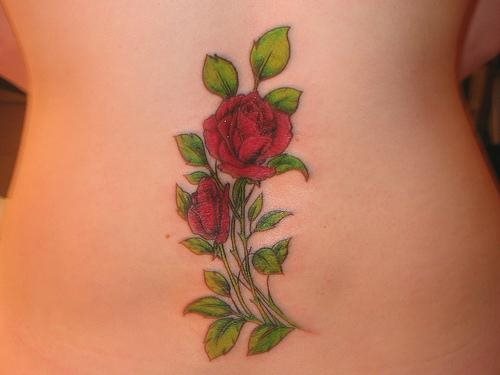 tatouage rose 1004