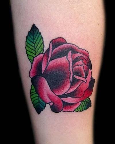 tatouage rose 1013