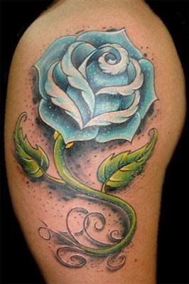 tatouage rose 1029