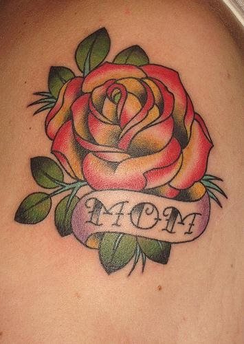 tatouage rose 1038
