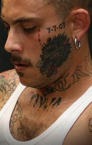 tatouage visage 501