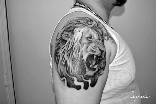 tatouage lion 16