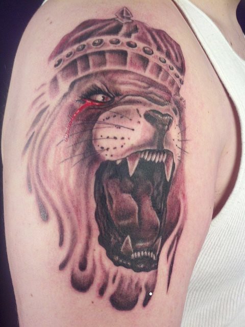 tatouage lion 24
