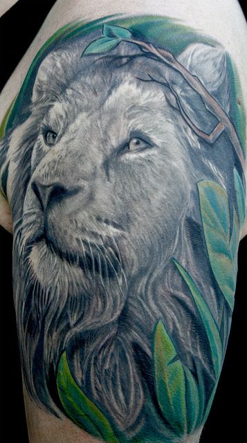 tatouage lion 26