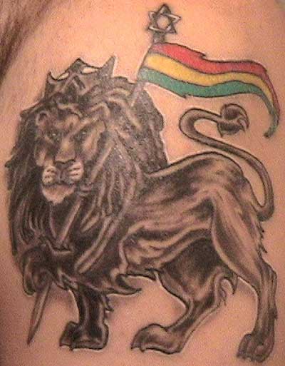 tatouage lion 42