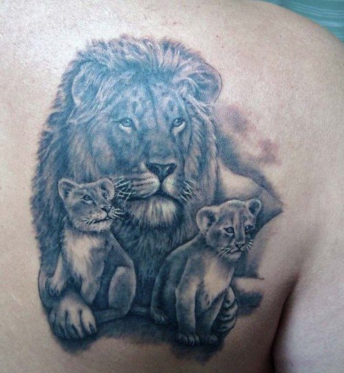 tatouage lion 49