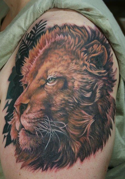 tatouage lion 55