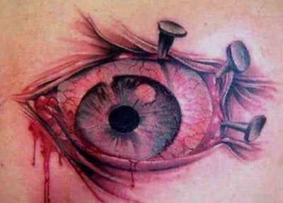 104 tatouages de pupilles, d'yeux et de rétines