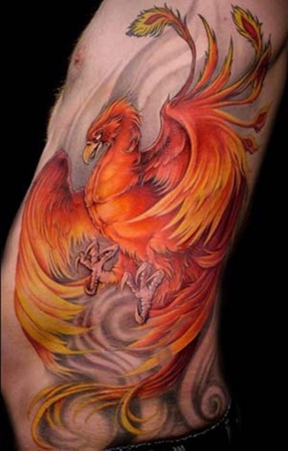 tatouage oiseau phoenix 17