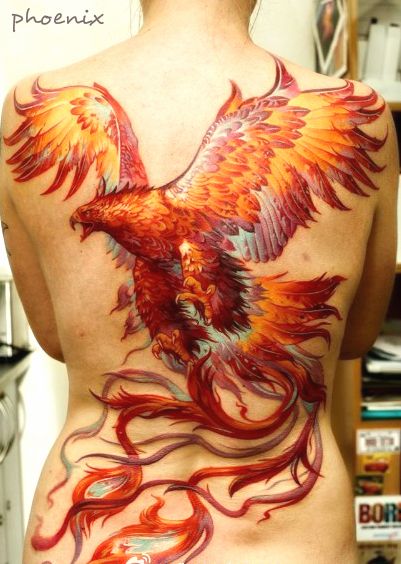 tatouage oiseau phoenix 28