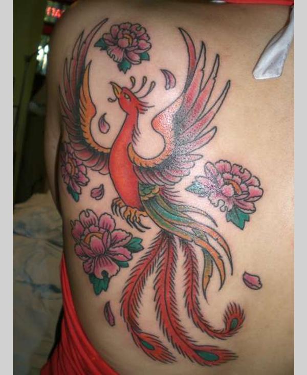 tatouage oiseau phoenix 40