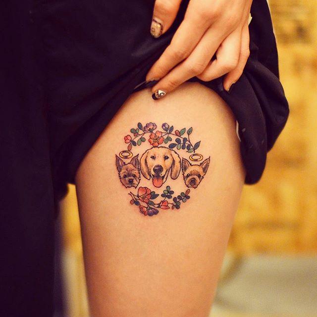 tatouage chien 35