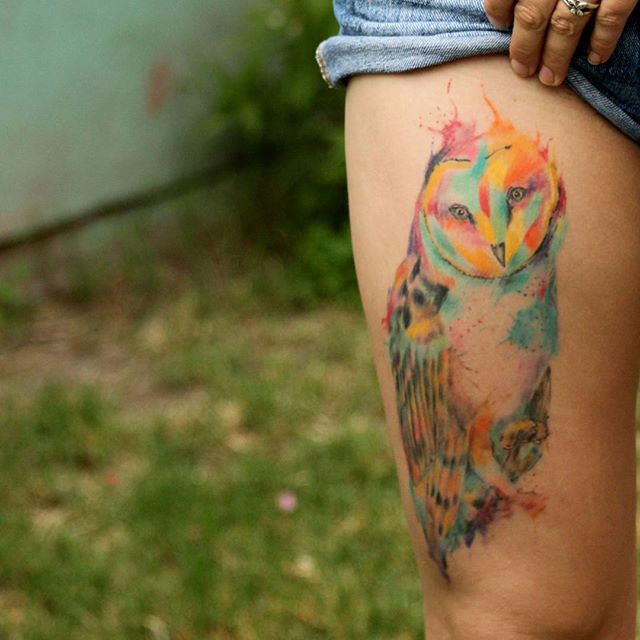 tatouage femme jambe 15