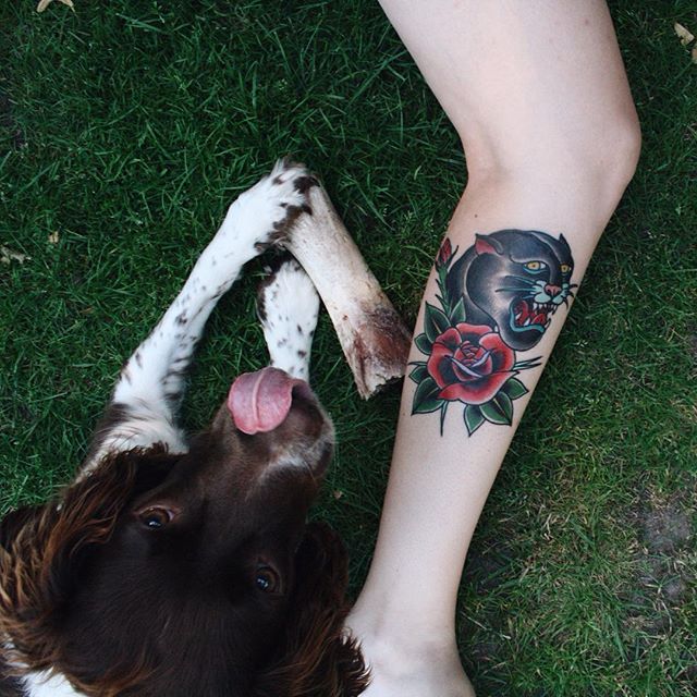 tatouage femme jambe 47