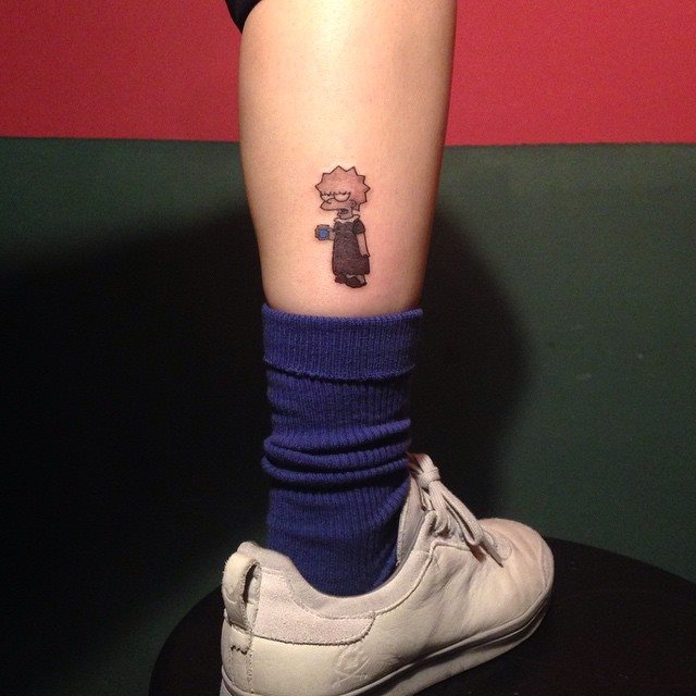 tatouage femme jambe 91