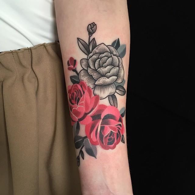 tatouage fleur 125