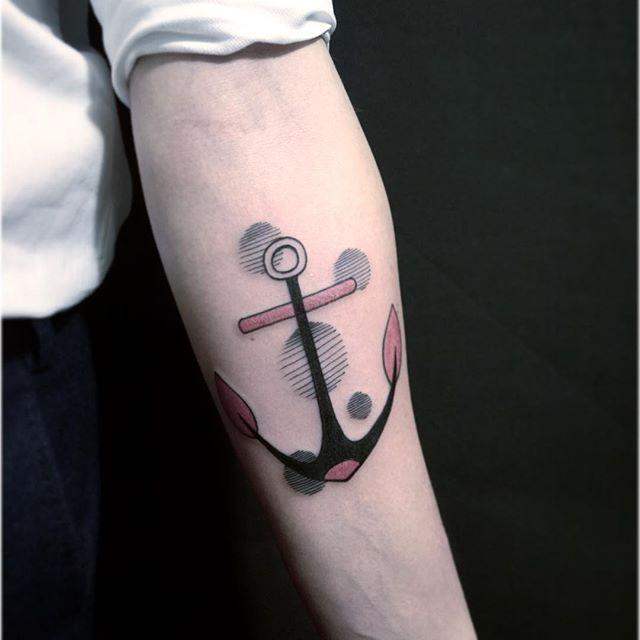 tatouage ancre 69