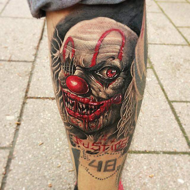 tatouage clown 123