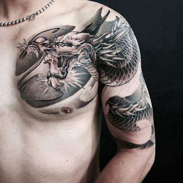 tatouage dragon 35
