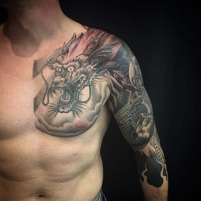tatouage dragon 91