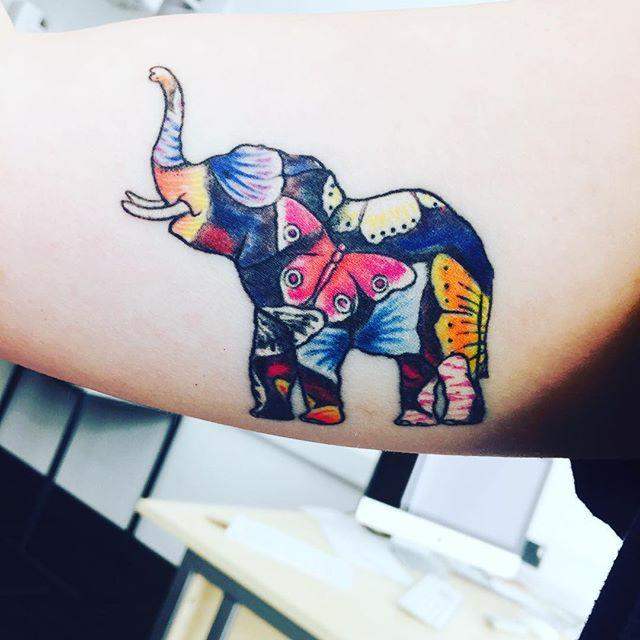 tatouage elephant 55