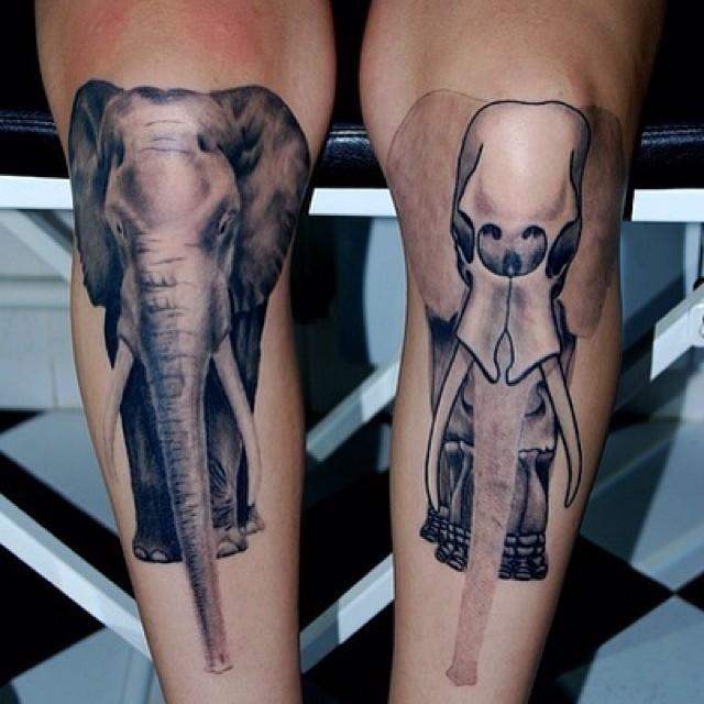 tatouage elephant 81