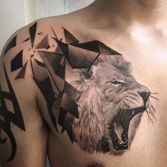 tatouage lion 07