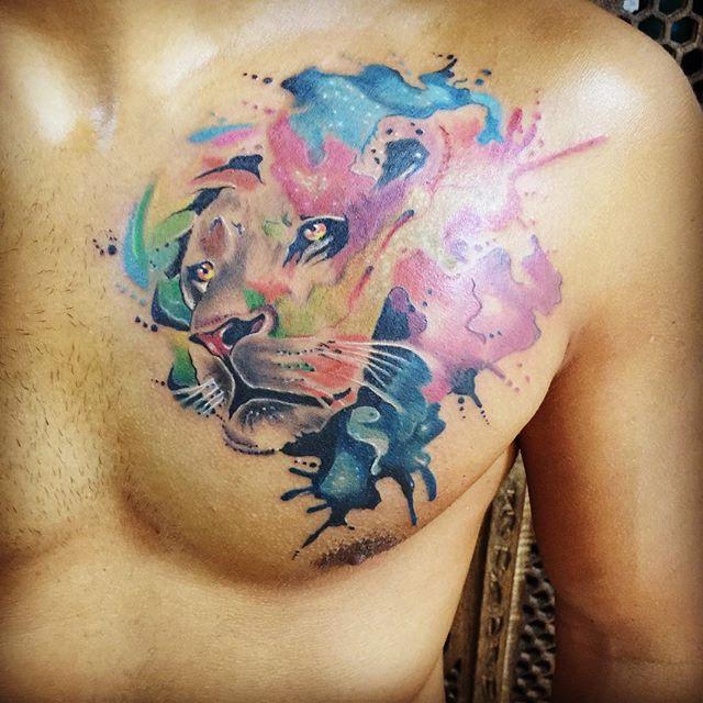 tatouage lion 51