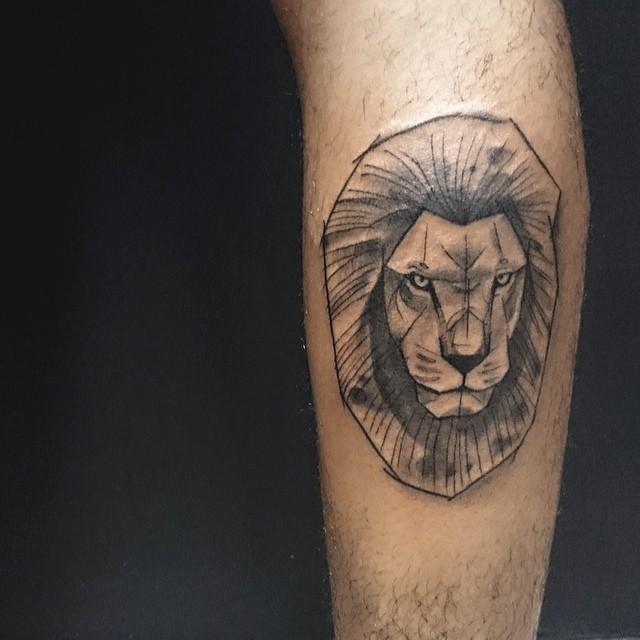 tatouage lion 59