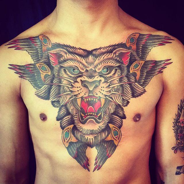 tatouage lion 65