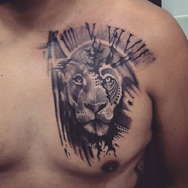 tatouage lion 99
