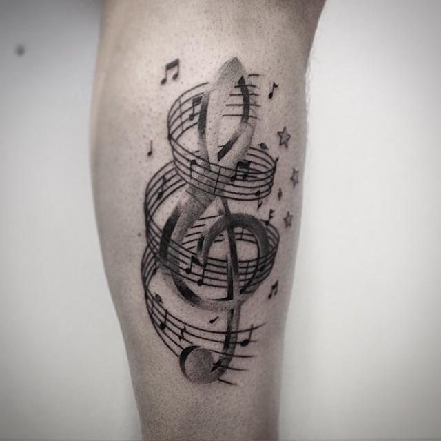 tatouage note musical 109