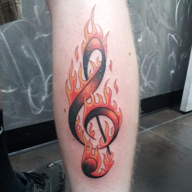 tatouage note musical 43