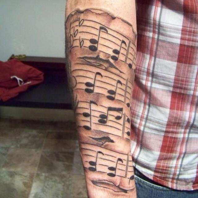tatouage note musical 61