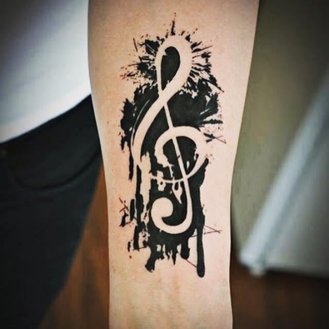 tatouage note musical 65