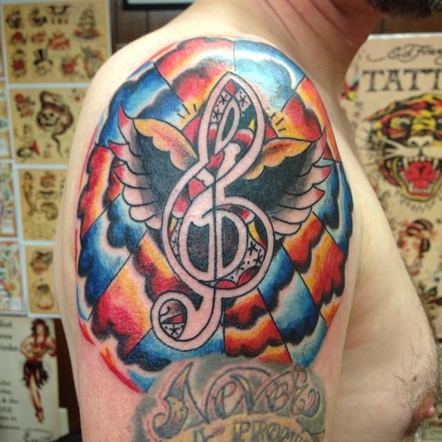tatouage note musical 67