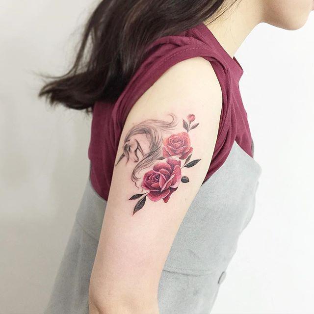 tatouage roses 45