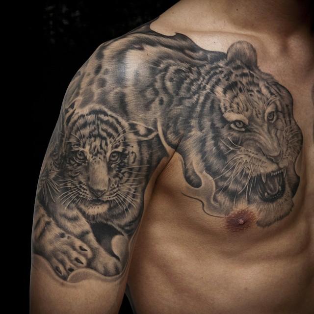 tatouage tigre 91