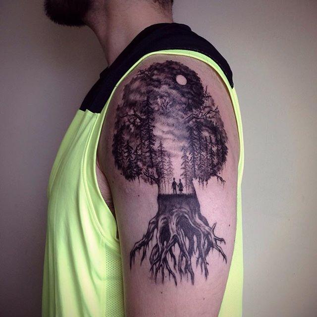 tatouage arbre 77