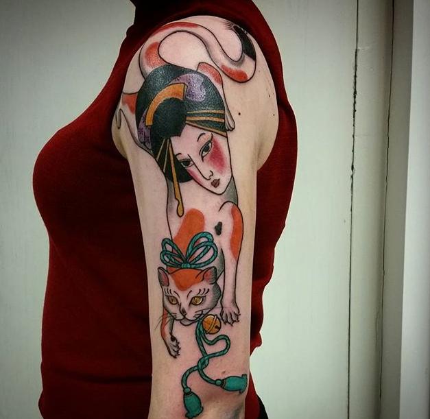 tatouage geisha 111