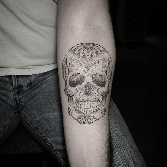 tatouage tete de mort mexicaine 01