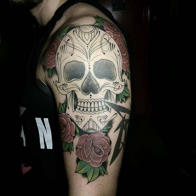 tatouage tete de mort mexicaine 11